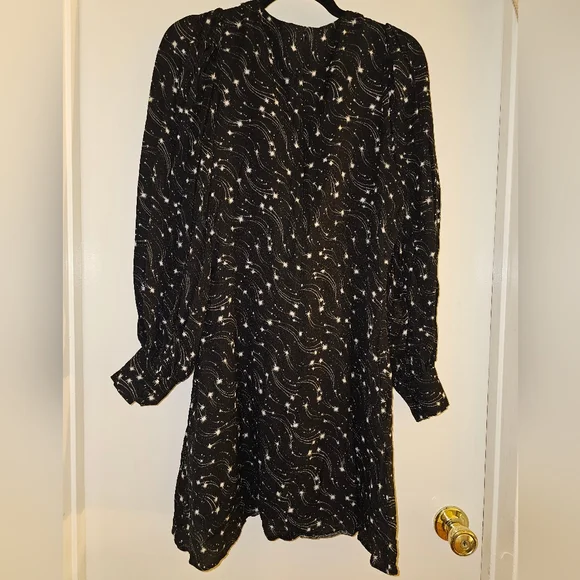 TED BAKER  Gemmi long sleeved mini dress With Stars Ted Sz 3, US Sz 8 - Picture 3 of 10